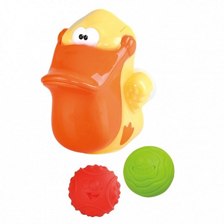Игровой набор для ванной - Пеликан с мячами 